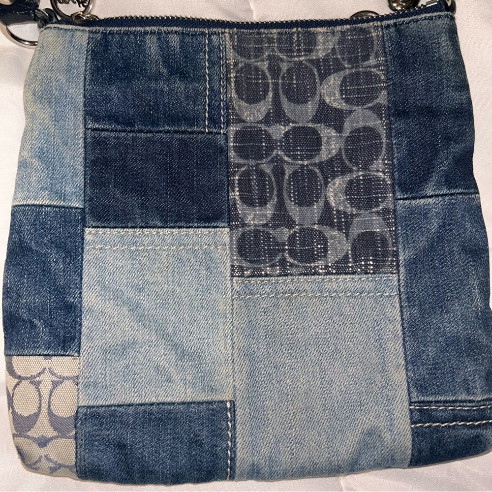 Coach Vintage Poppy Denim Patchwork Crossbody Bag - Picture 15 of 15